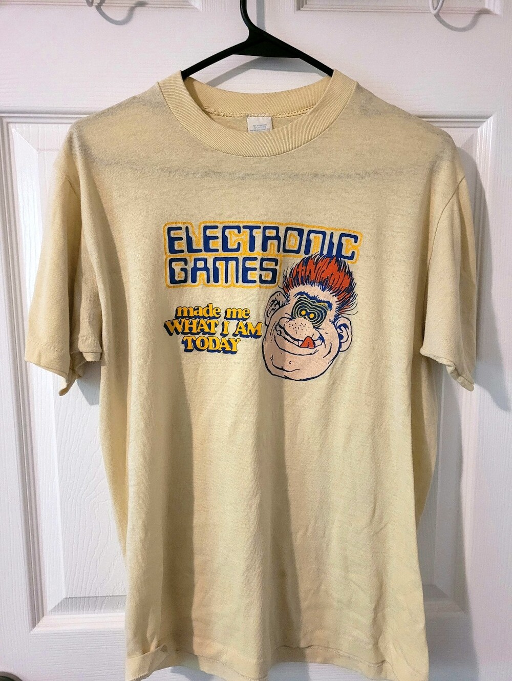 Vintage Butter Yellow Novelty Video Game Graphic Tee